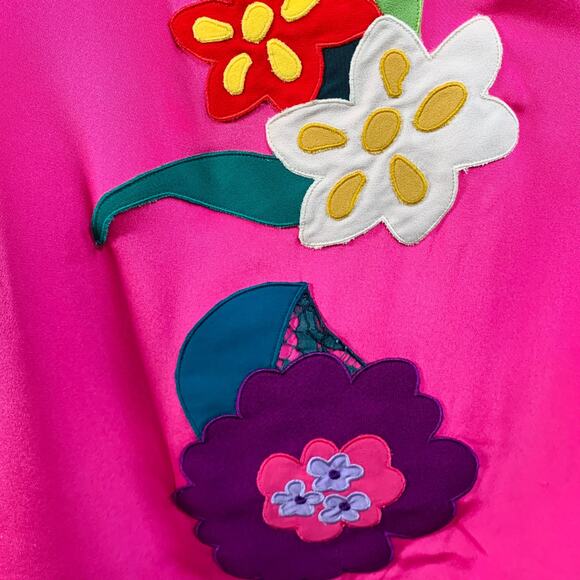 DOLCE & GABBANA Size 4 Pink Multi Color Silk Applique Belted Maxi Dress - Picture 5 of 13